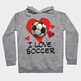 I Love Soccer Hoodie